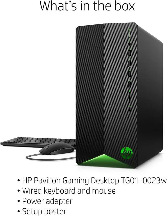 Alt view image 3 of 5 - HP Pavilion Tg01-0023w Gaming Desktop AMD Ryzen 5 3600 8G DDR4 256GB PCIE SSD GeForce GTX 1650 SUPER 4G WIN10H BLK
