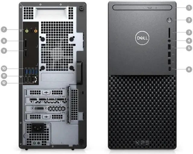 Alt view image 5 of 5 - Dell XPS 8940 Gaming Tower PC- Intel i7-11700 - 16GB RAM, 256GB SSD + 1TB HDD - Nvidia Geforce RTX 3060, DisplayPort, HDMI, AX Wi-Fi, Bluetooth, SD Card - Windows 10 Home