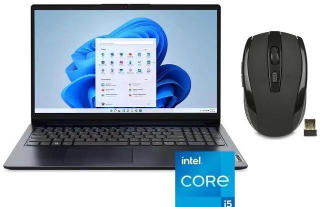Main image of Lenovo IdeaPad 1i 15.6" FHD Touchscreen Laptop |Intel Core i5 1235U| Intel Iris Xe Graphics | Copilot | Blue | 16GB RAM | 512GB SSD |Windows 11 S |Bundle with Wireless Mouse