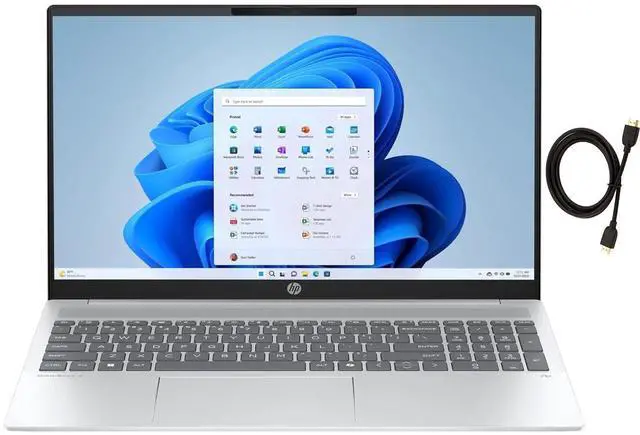 Main image of HP Omnibook 5 16" WUXGA Touch Screen Laptop| AMD Ryzen AI 7 350 |AMD Radeon 860M Graphics | Copilot |Backlit | Silver | 16GB RAM DDR5 | 1024GB SSD |Windows 11 Home |Bundle with HDMI Cable