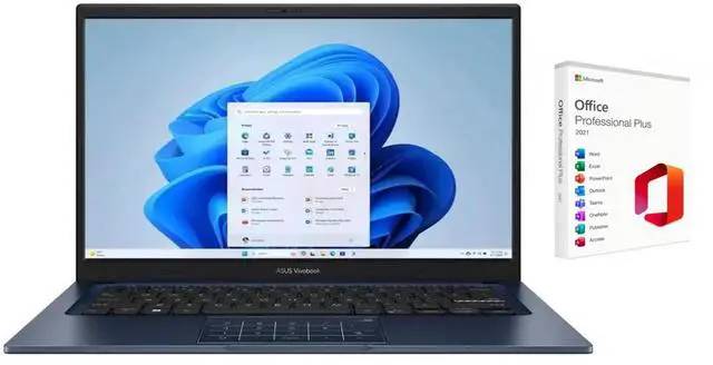 Main image of Asus Vivobook 14" FHD Laptop |Intel 13th Generation Core i7 1355U| Intel UHD Graphics | Camera |Wifi| Blue | 40GB RAM | 2TB SSD |Windows 11 Home |Bundle with Microsoft Office 2021