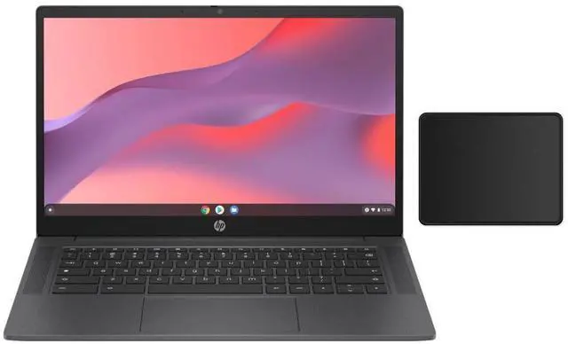 Main image of HP Chromebook 14 inch HD Display Laptop | Intel Processor N100 | Intel UHD Graphics | WIFI | Grey | 8GB RAM | 128GB SSD |Chrome OS |Bundle with Mouse Pad