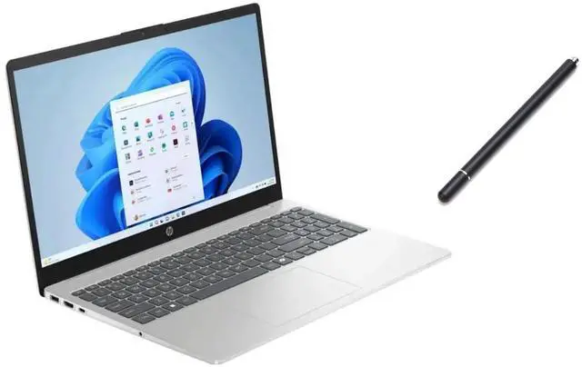 Main image of HP 15.6" Touch-Screen Laptop |Intel Core i3-1315U Processor| Intel UHD Graphics |Webcam |Copilot|Silver| 16GB RAM | 256GB SSD |Windows 11 Home |Bundle with Stylus Pen