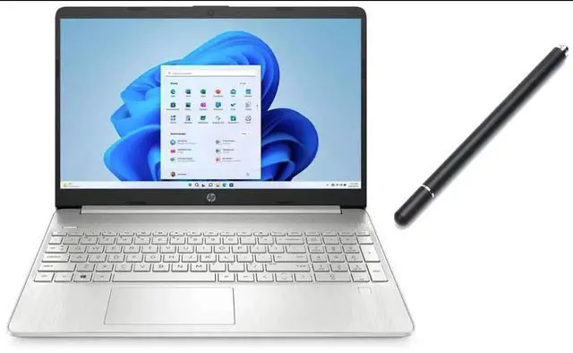 Main image of HP 15.6" FHD Touch IPS Laptop|Intel Core i3-1115G4| Intel UHD Graphics | Camera |Wifi|Silver| 8GB RAM | 256GB SSD |Windows 10 S |Bundle with Stylus Pen