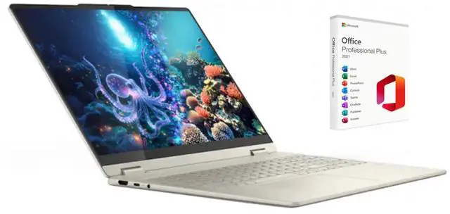 Lenovo Yoga 7 2-in-1 Copilot+ PC 16" Full HD LCD Touchscreen Laptop|AMD Ryzen AI 7 350|AMD Radeon Graphics|Fingerprint|Backlit| 16GB RAM DDR5 | 1024GB SSD | Windows 11 Pro | Bundle with Office 2021