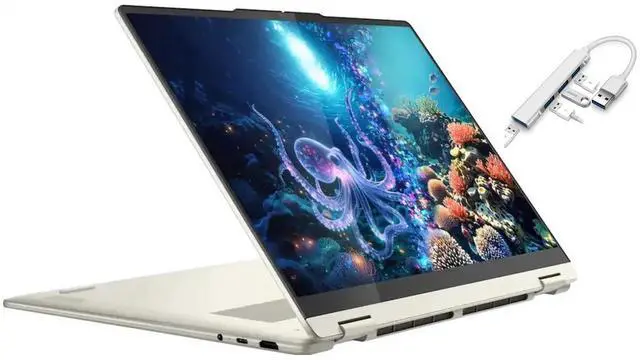 Lenovo Yoga 7 2-in-1 Copilot+ PC 16" WUXGA Touchscreen Laptop|AMD Ryzen AI 5 340|AMD Radeon 840M|Fingerprint|Backlit| 16GB RAM DDR5 | 512GB SSD | Windows 11 Home | Bundle with USB 3.0 Hub