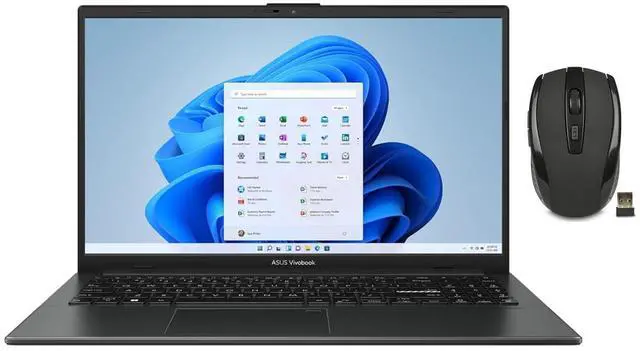 Main image of ASUS Vivobook Go 15.6" FHD Display|AMD Ryzen 5 7520U|AMD Radeon Graphics|Webcam|Black| 8GB RAM DDR5 | 512GB SSD |Windows 11 Home |Bundle with Wireless Mouse
