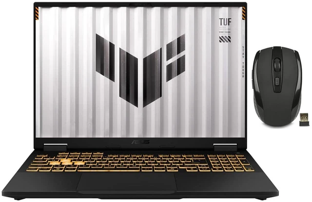 Main image of ASUS TUF Gaming Laptop 16 FHD+ 165Hz 16:10 Display |Intel Core i5 13450HX|NVIDIA GeForce RTX 5050|Backlit|Black| 16GB RAM DDR5 | 1024GB SSD |Windows 11 Home |Bundle with Wireless Mouse