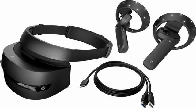 Alt view image 4 of 6 - HP 2018  Techknowledge Windows Mixed/ Reality Headset with Wireless Motion Controllers (Compatible w/ Windows Gaming PCs), HD Liquid Crystal displays, Inside-Out Cameras, HDMI