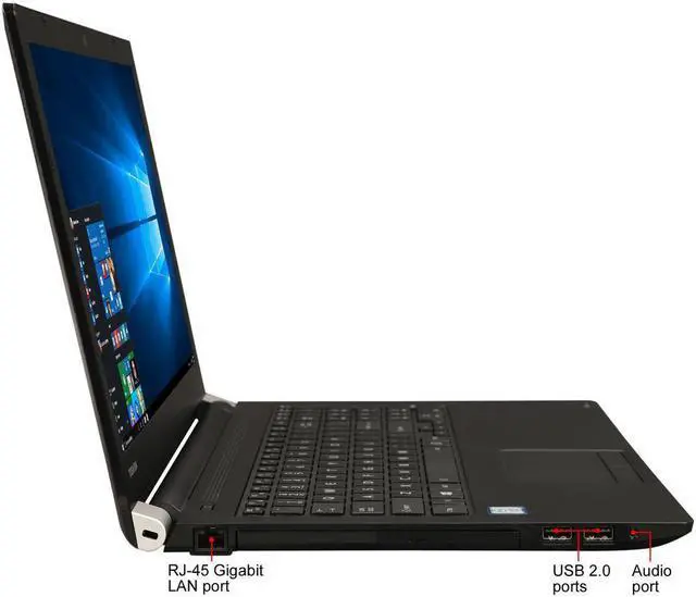 Alt view image 3 of 10 - 2018 TOSHIBA Tecra 15.6 inch HD Business Flagship High Performance Laptop, Intel Core i7-8550U, 16GB RAM, 256 GB M.2 SSD, VGA + HDMI, DVD +/-RW, Bluetooth,Windows 10 Pro