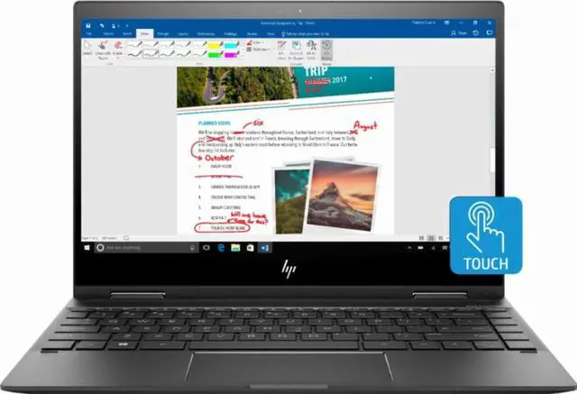 Alt view image 5 of 6 - HP Envy x360 2-in-1 13.3" FHD Touch-Screen Premium Build Laptop Computer| AMD Ryzen 5 2500U up to 3.6GHz| 8GB RAM| 128GB PCI-e SSD| WiFi|Bluetooth|Windows Ink | Windows 10 |Dark Ash Silver