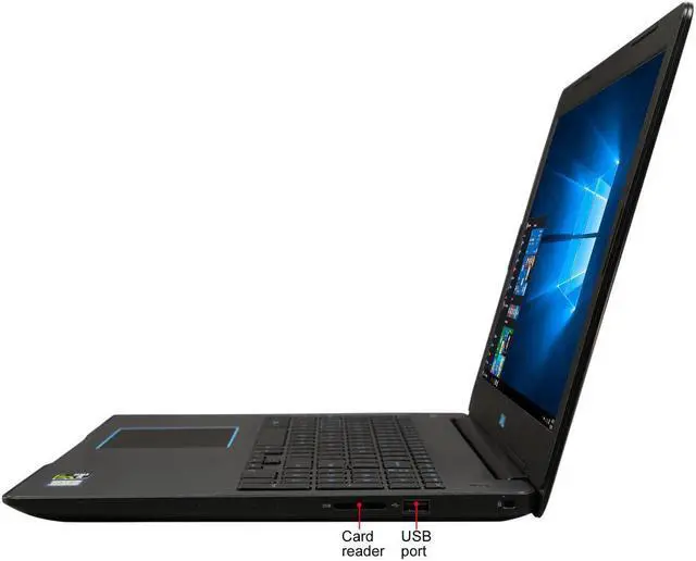 Alt view image 3 of 7 - 2019 Newest Dell 15.6" FHD IPS High-Performance Gaming Laptop | Intel Core i5-8300H Quad-Core | 8GB+1TB HDD | GeForce GTX 1050 Ti 4GB | Backlit Keyboard | Windows 10