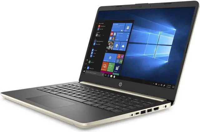 Alt view image 5 of 5 - HP 14 Premium HD Micro-edge Laptop |10Th Intel Core i3-1005G1|8GB DDR4|128GB M.2 SSD| Wi-Fi | Fast Charge| HDMI | Windows 10 | Pale Gold