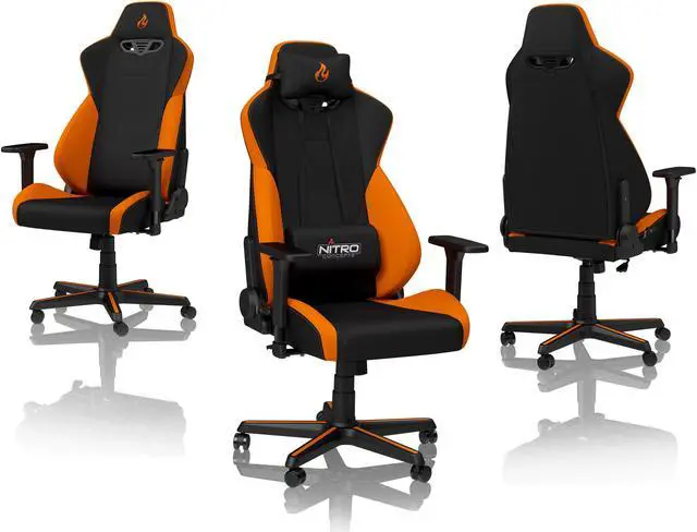 Alt view image 2 of 7 - Nitro Concepts S300 Horizon Orange Ergonomic Office Gaming Chair