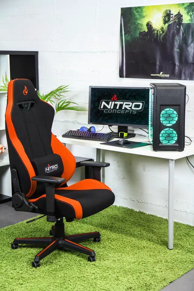 Alt view image 3 of 7 - Nitro Concepts S300 Horizon Orange Ergonomic Office Gaming Chair