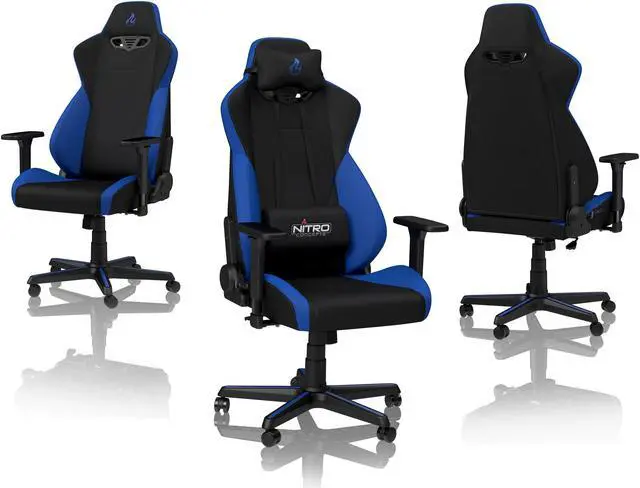 Alt view image 2 of 7 - Nitro Concepts S300 Galactic Blue Ergonomic Office Gaming Chair - NC-S300-BB