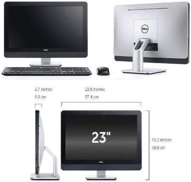 Alt view image 6 of 7 - Dell OptiPlex 9010 LED 23" 1920 x 1080 Resolution AiO - Intel Core i5 3rd Gen 3550S 3.0GHz 16 GB DDR3 RAM 1TB HD DVD-RW Windows 10 Pro 64-Bit