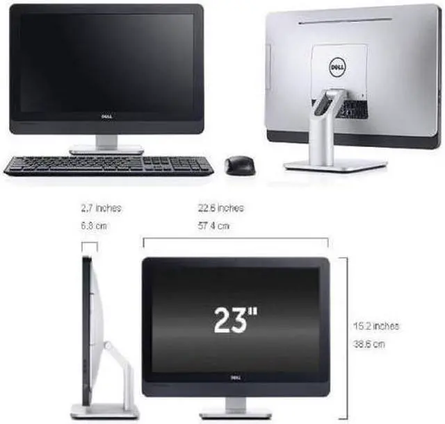 Alt view image 6 of 7 - Dell OptiPlex 9010 LED 23" 1920 x 1080 Resolution AiO - 3rd Gen Intel Core i3-3220 3.30 GHz 16 GB DDR3 RAM 500 HD Windows 10 Pro 64-Bit