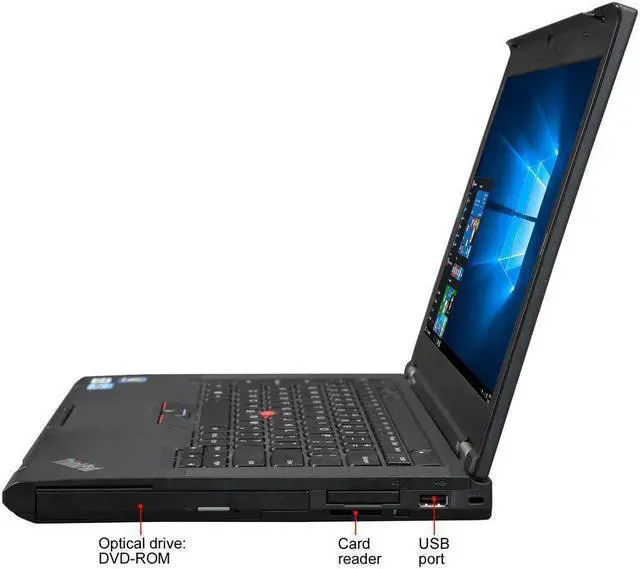 Alt view image 4 of 7 - Lenovo ThinkPad T430 14" LED Notebook Laptop Intel Dual Core 3rd Gen. i5-3320M 2.60GHz 4 GB DDR3 RAM 500GB HDD DVD-RW Webcam WiFi Bluetooth Windows 10 Professional 64-bit