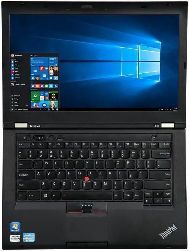 Alt view image 6 of 7 - Lenovo ThinkPad T430 14" LED Notebook Laptop Intel Dual Core 3rd Gen. i5-3320M 2.60GHz 4 GB DDR3 RAM 500GB HDD DVD-RW Webcam WiFi Bluetooth Windows 10 Professional 64-bit