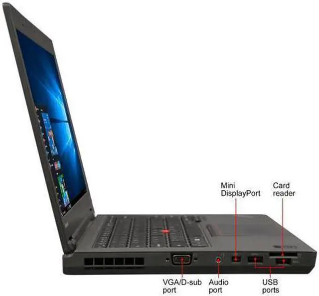 Alt view image 3 of 7 - Lenovo ThinkPad T440P 14" LED Notebook Laptop Intel Core 4th Gen i5-4200M  16 GB DDR3 RAM 512 GB SSD DVD-RW Webcam WiFi Bluetooth Windows 10 Professional 64-bit