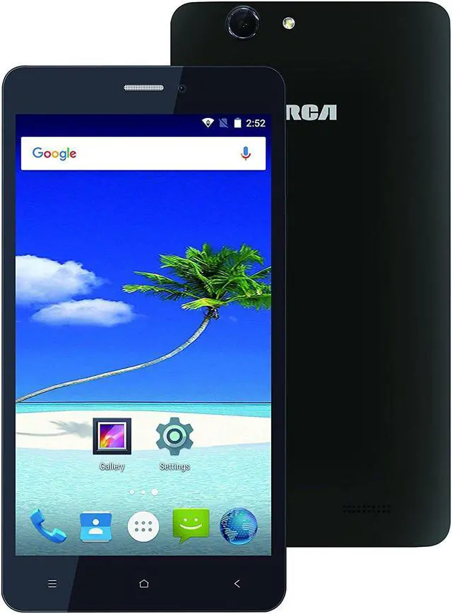 Main image of RCA 6" Unlocked 4G LTE, Quad Core, Quad Band, Dual Sim, Android World Smartphone, Black