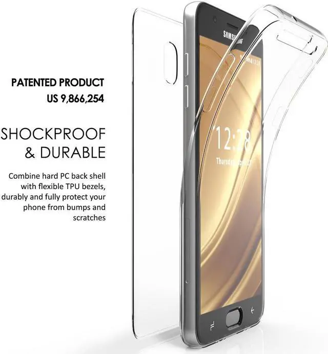Alt view image 5 of 6 - Clear Screen Guard Full Body Wrap Case Cover for Galaxy J7 Star/Refine/Aero 2018
