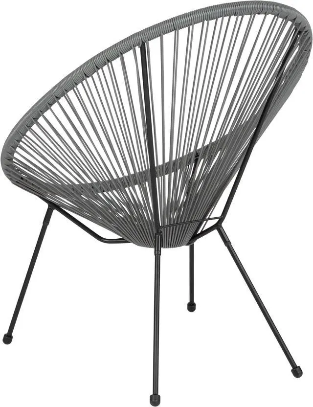 Alt view image 20 of 20 - Valencia Oval Comfort Series Take Ten Grey Rattan Lounge Chair