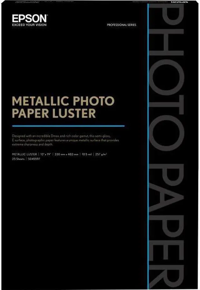 Alt view image 6 of 8 - Epson Metallic Photo Paper Luster White 13x19 25 Sheets/Pack S045597
