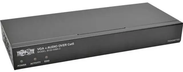 Alt view image 3 of 8 - Tripp Lite B132-008A-2 8-Port VGA + Audio Over Cat5/Cat6 Extender Splitter w/EDID 1000'