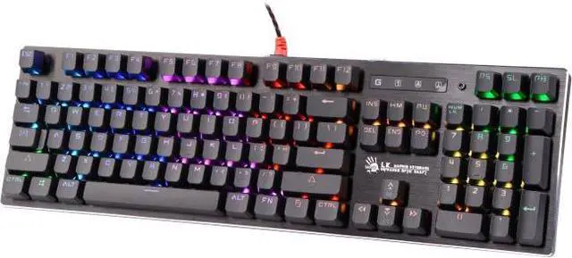 Alt view image 3 of 7 - Bloody B820 Light Strike LK Optical Mechanical Gaming Keyboard RGB LED Backlit (LK Blue Switch)