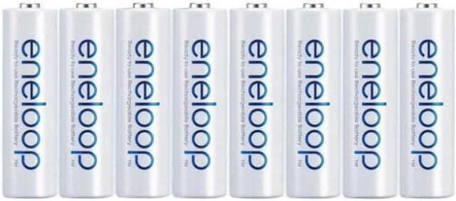 Panasonic eneloop Rechargeable AA Batteries (8-Pack) BK-3MCCA8BA