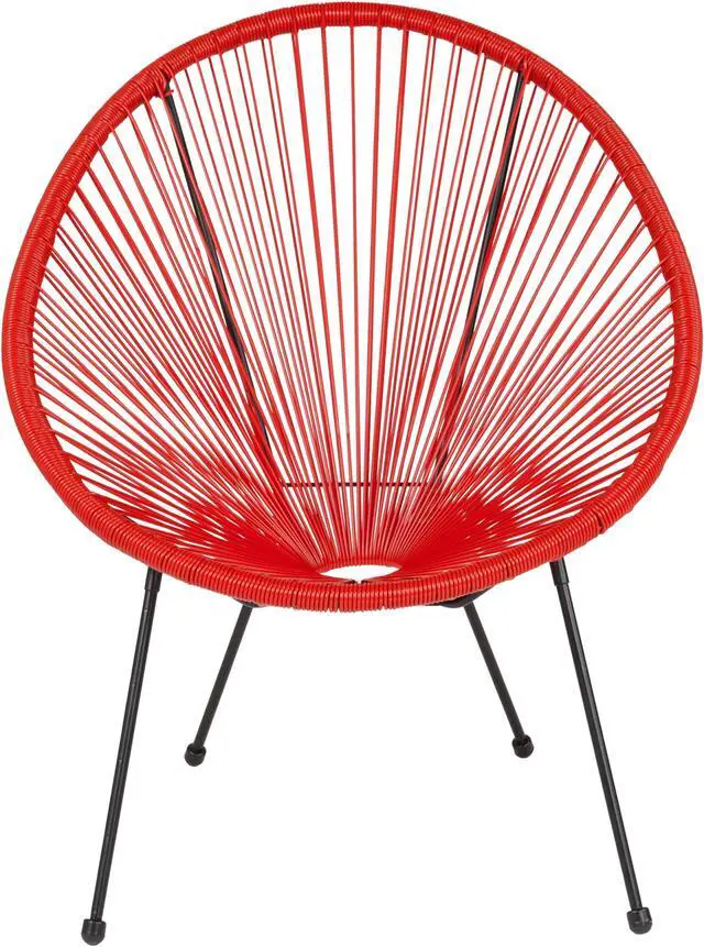 Alt view image 19 of 20 - Valencia Oval Comfort Series Take Ten Red Rattan Lounge Chair