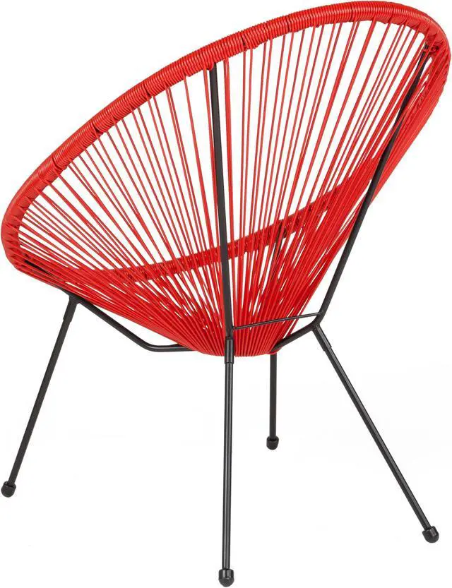 Alt view image 18 of 20 - Valencia Oval Comfort Series Take Ten Red Rattan Lounge Chair