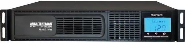 Alt view image 3 of 11 - Minuteman PRO1500RT2U PRO-RT 1500VA Tower/Rack/Wall Mountable UPS - 2U Tower/Rack/Wall Mountable - 4 Minute Stand-by - 120 V AC Input - 120 V AC Output - 8 x NEMA 5-15R Receptacle(s)