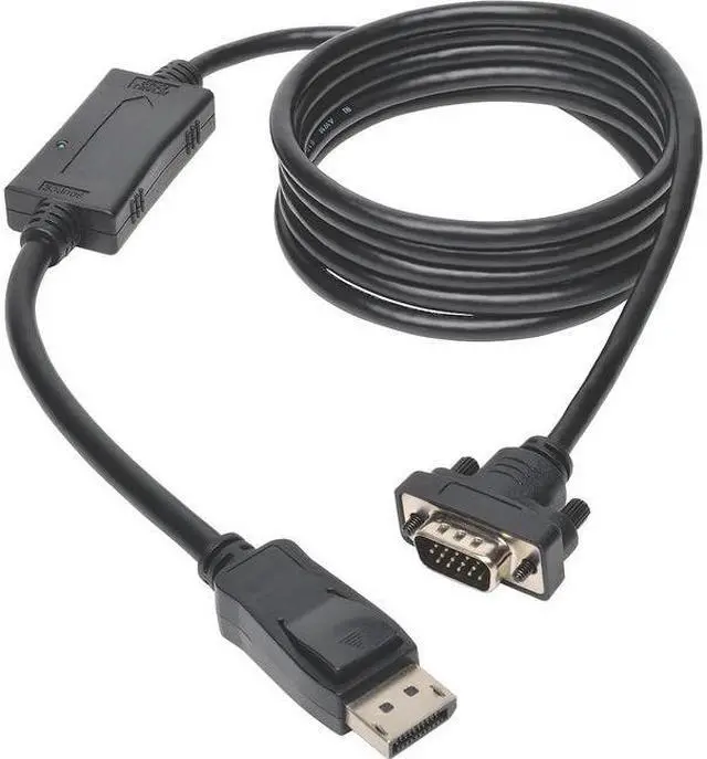 Alt view image 3 of 13 - Tripp Lite P581-006-VGA-V2 6 ft. DisplayPort 1.2 to VGA Active Adapter Cable, DP with Latches to HD15 (M/M), 1920x1200/1080p