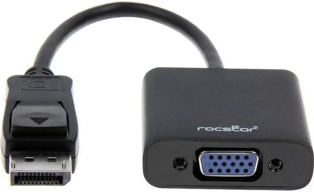 Alt view image 2 of 2 - Rocstor DisplayPort to VGA Video Adapter Converter - Black