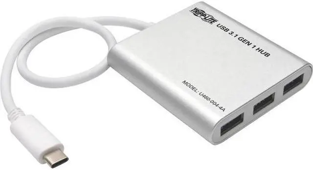 Alt view image 2 of 17 - Tripp Lite 4-Port Portable USB 3.1 Gen 1 USB Type-C USB-C Hub Tablet Laptop (U460-004-4A)