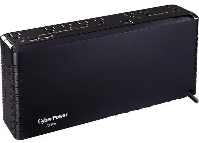 Alt view image 3 of 20 - CYBERPOWER SYSTEMS (USA), INC. SL700U STANDBY, 8 X NEMA 5-15R, NEMA 5-15P W/5 FT CORD, USB CHARGE PORTS, 3YR WTY