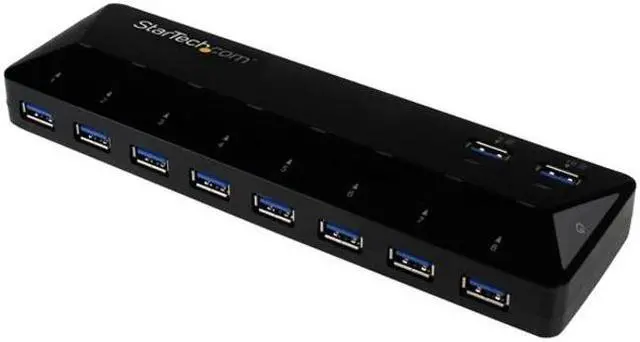 Alt view image 4 of 11 - StarTech ST103008U2C StarTech.com 10-Port USB 3.0 Hub with Charge and Sync Ports - 2 x 1.5A Ports - Desktop USB Hub and Fast-Charging Station - USB - External - 10 USB Port(s) - 10 USB 3.0 Port(s) -