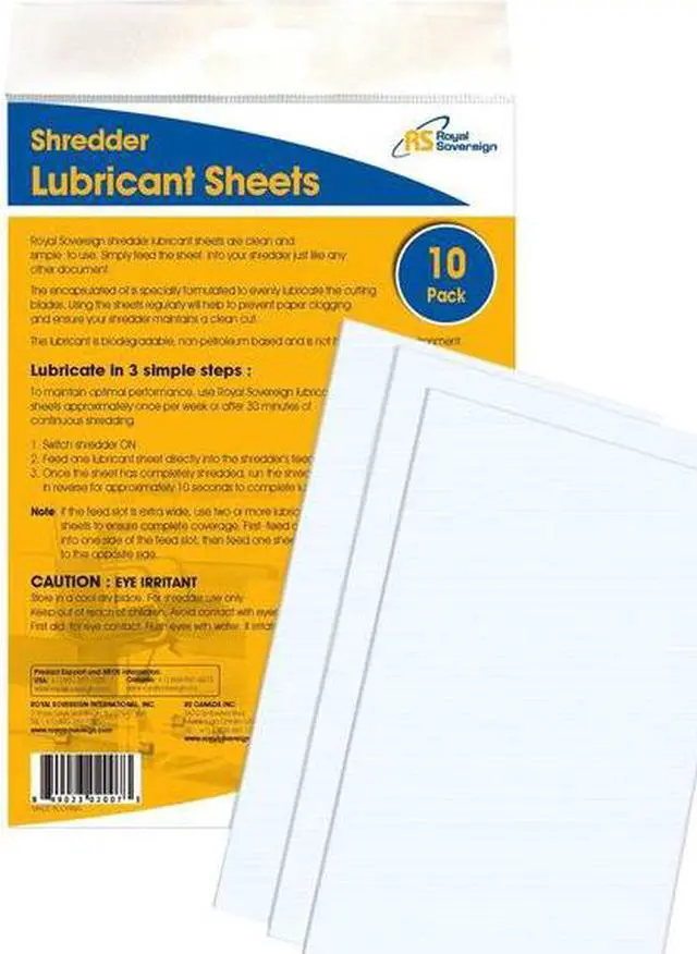 Alt view image 8 of 11 - Royal Sovereign RS-SLS Shredder Lubricant Sheets - 10 Pack