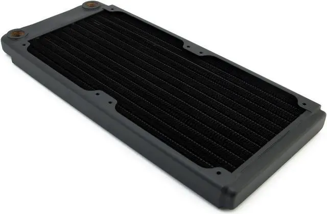Alt view image 4 of 14 - XSPC TX240 Ultra Thin Radiator, 120mm x 2, Dual Fan, Black