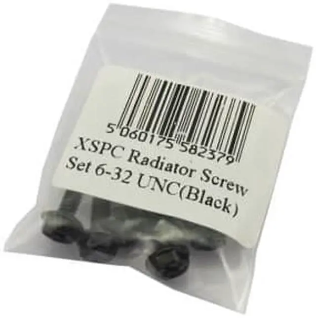 Alt view image 2 of 4 - XSPC Radiator Screw Set, #6-32 UNC, Mixed 5mm & 30mm, Black, 8-pack