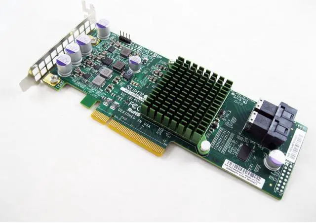 Alt view image 4 of 8 - Supermicro 12Gb/s Eight-Port SAS Internal RAID Adapter