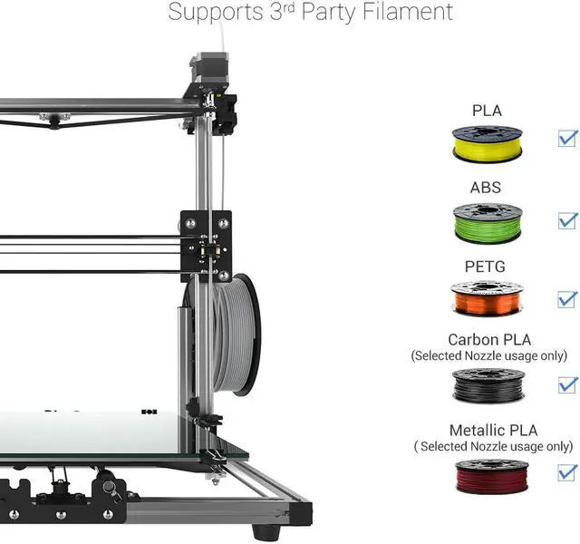 Alt view image 4 of 5 - [Support latest Cura 4.12] Crazy3DPrint CZ-300 3D Printer (11.8" x 11.8" x 11.8" built size, PETG/PLA/ABS/Carbon FIber PLA/Metallic PLA, Heated Print Bed) Unassembled