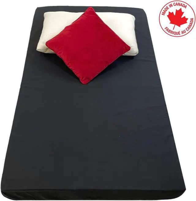 Alt view image 4 of 4 - ViscoLogic Explorer Flip able Reversible Foam Mattress Perfect for Bunk Bed, Trundle, Guest Bed and Caravan Bed (Twin - Black)