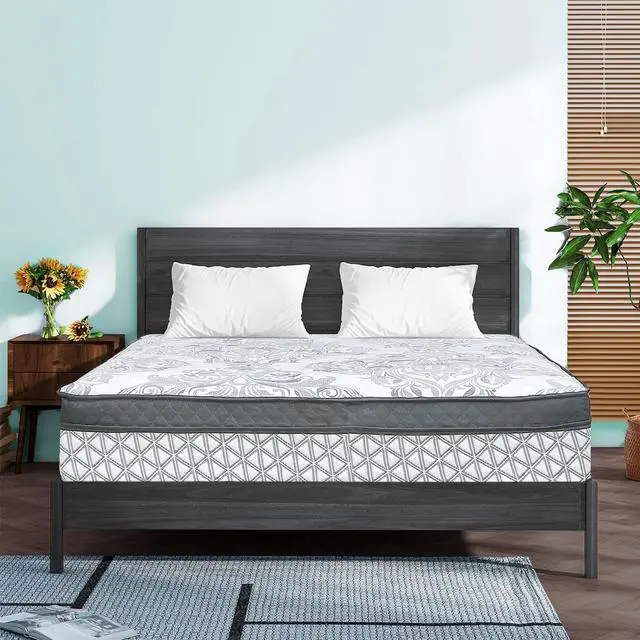 Main image of ViscoLogic Hamilton [Made in Canada] 5-Zone Pocket Coil Euro Pillow Top Queen Mattress (Queen Size)