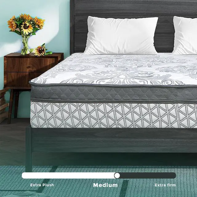 Alt view image 7 of 7 - ViscoLogic Hamilton [Made in Canada] 5-Zone Pocket Coil Euro Pillow Top Mattress (Twin Size)