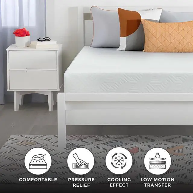 Alt view image 5 of 7 - ViscoLogic Elite Plus 8-Inch Gel-Infused Memory Foam Mattress (Full)