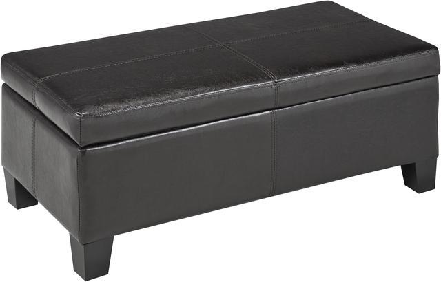 Dark brown store storage ottoman